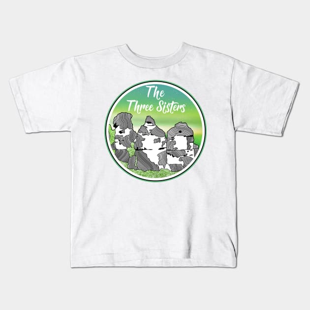 The Three Sisters Kids T-Shirt by mailboxdisco